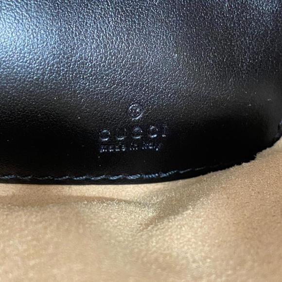 Gucci Shoulder Bag GG Marmont 575163 Leather Black Women's - Picture 5 of 9